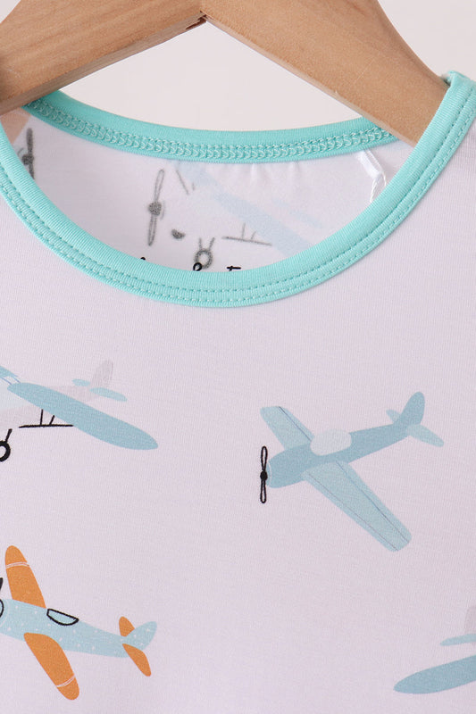 Airplane Bamboo 2Pc Pants Set