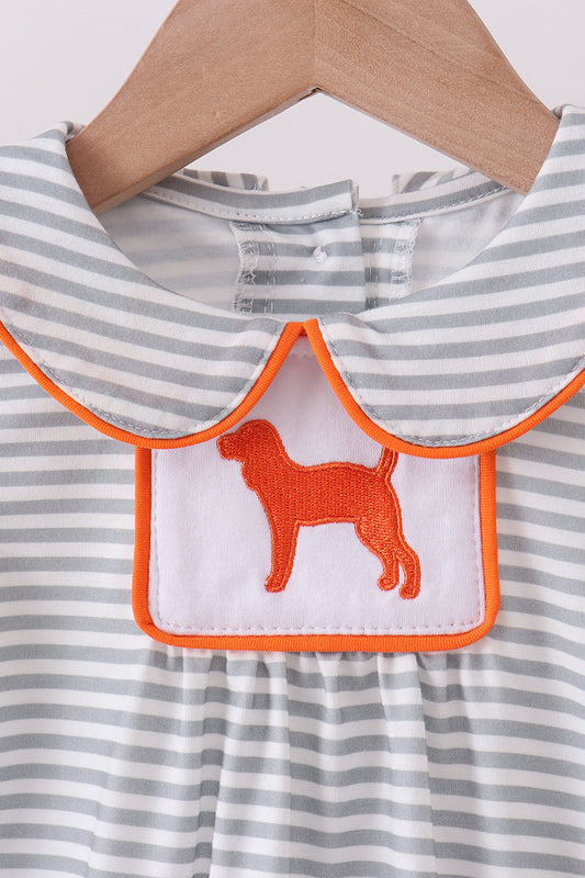 Orange Tennessee Embroidery Stripe Bubble