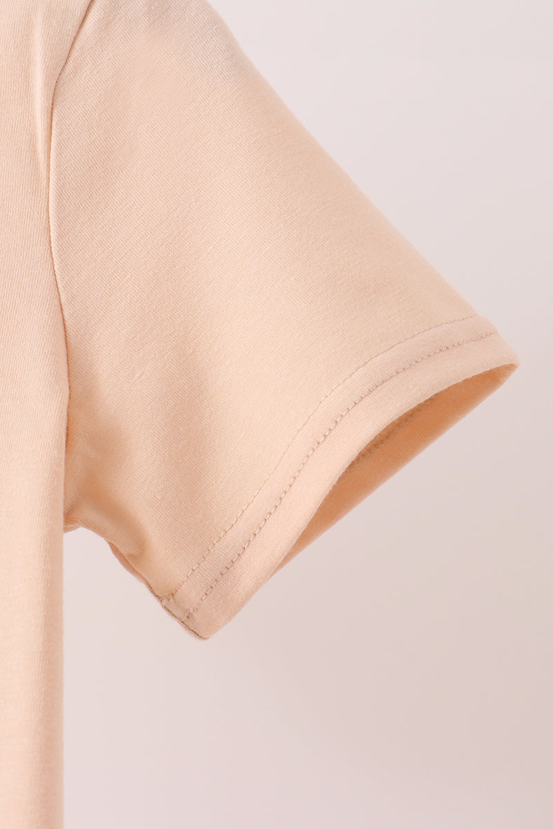 Khaki Pumpkin Applique Top
