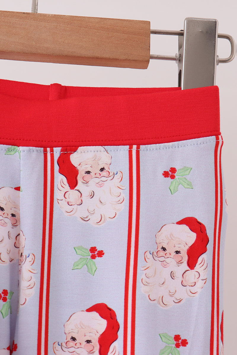 Blue Santa Claus Bamboo Pajama Set