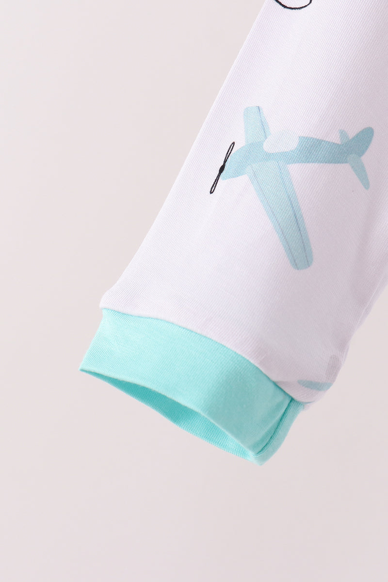 Airplane Bamboo 2Pc Pants Set