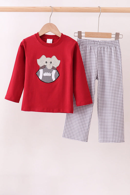 Alabama Elephant Applique Pants Set