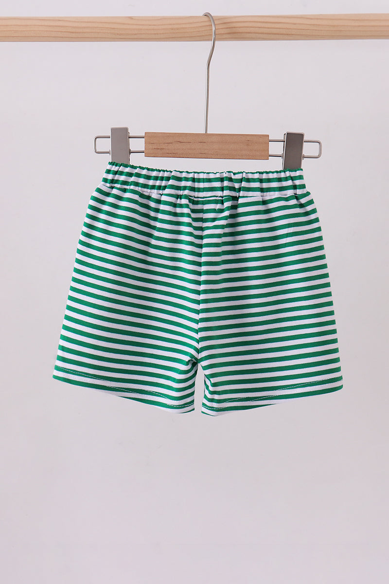 Premium Green&White Stripe Shorts