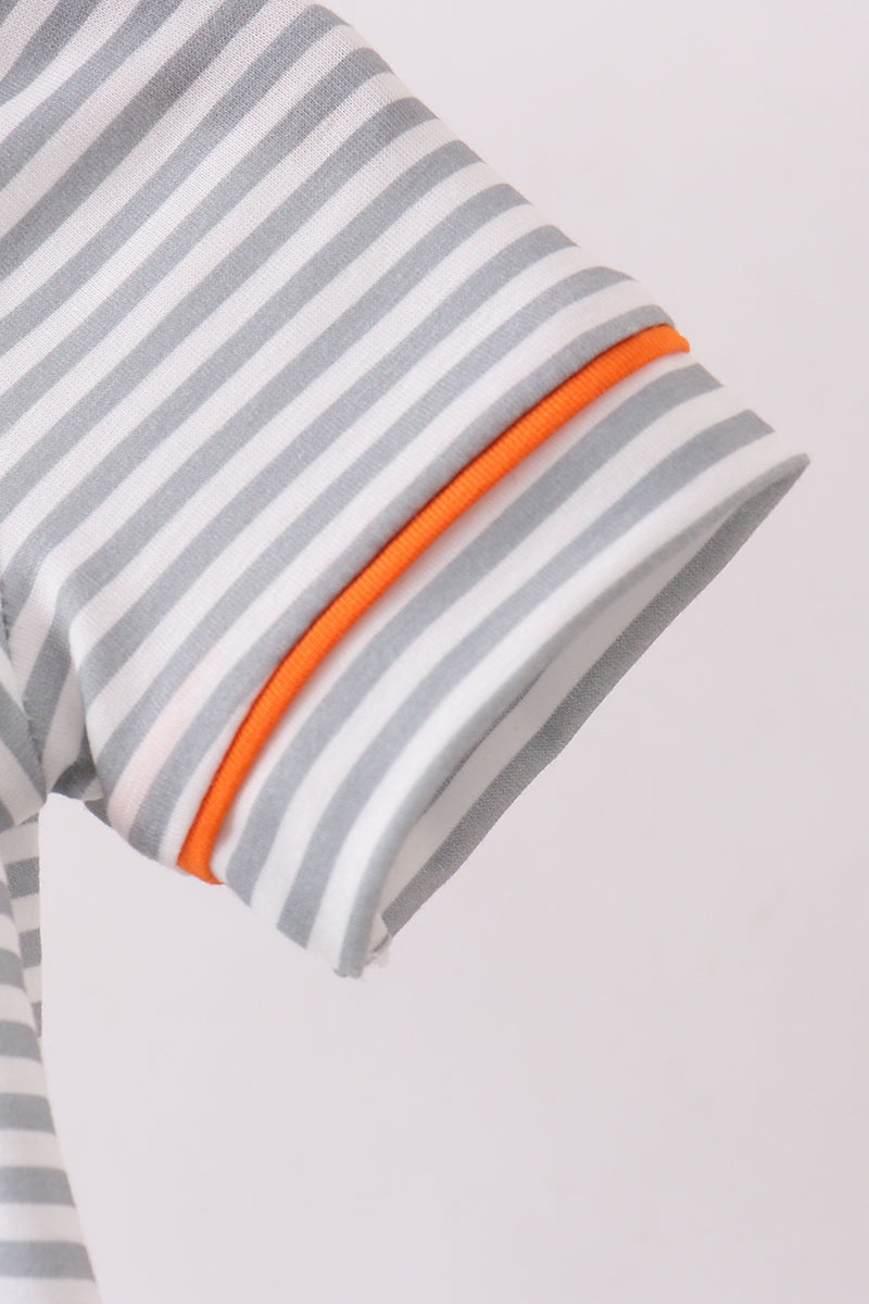 Orange Tennessee Embroidery Stripe Bubble