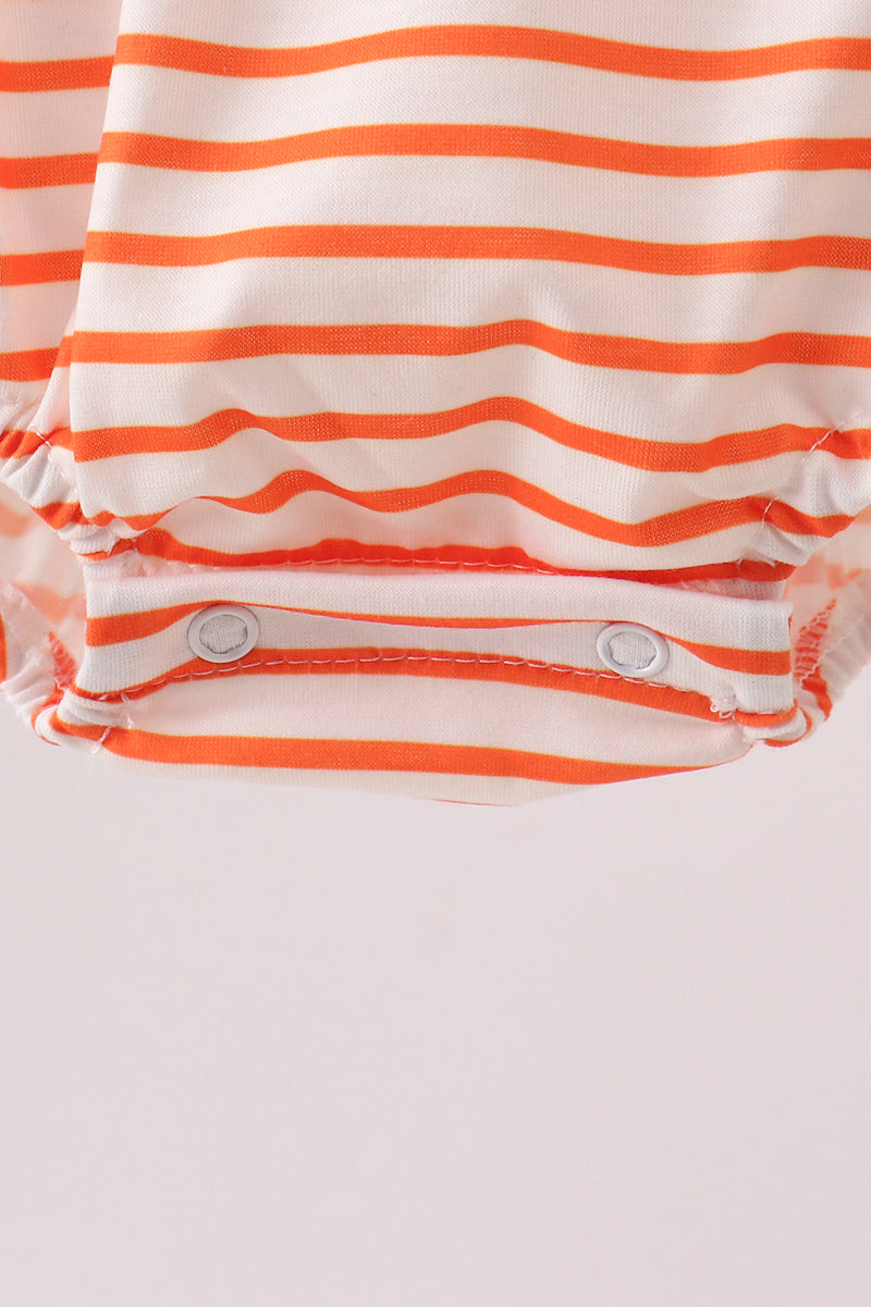 Auburn Tiger Applique Ruffle Stripe Bubble