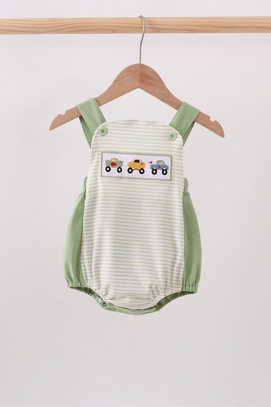 Monster Truck Embroidery Stripe Bubble