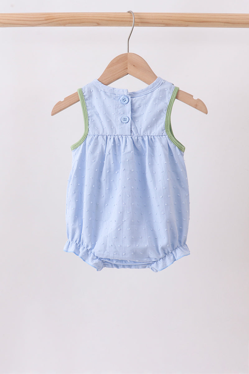 Blue Pumpkin Embroidery Jacquard Ruffle Bubble