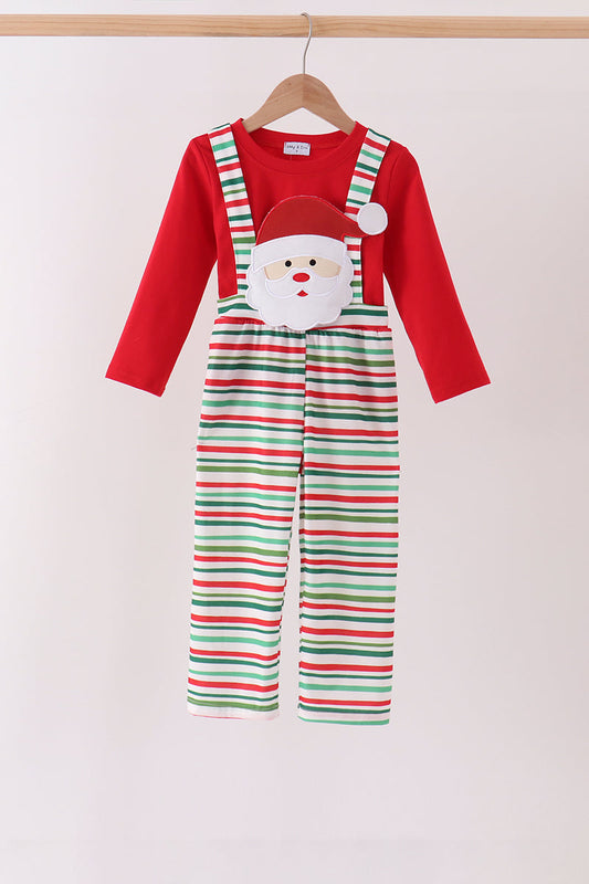 Red Santa Claus Applique 2Pc Set