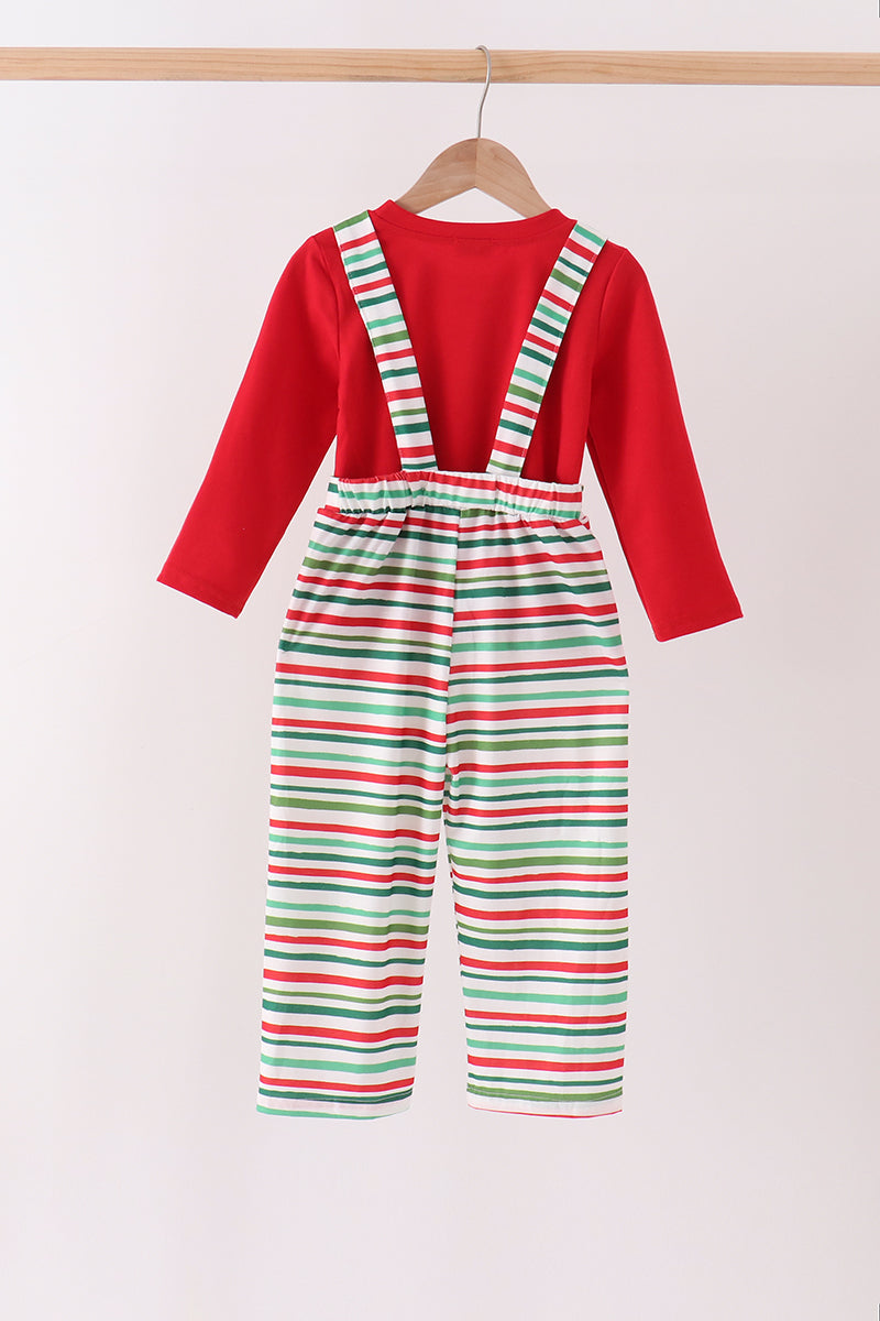 Red Santa Claus Applique 2Pc Set