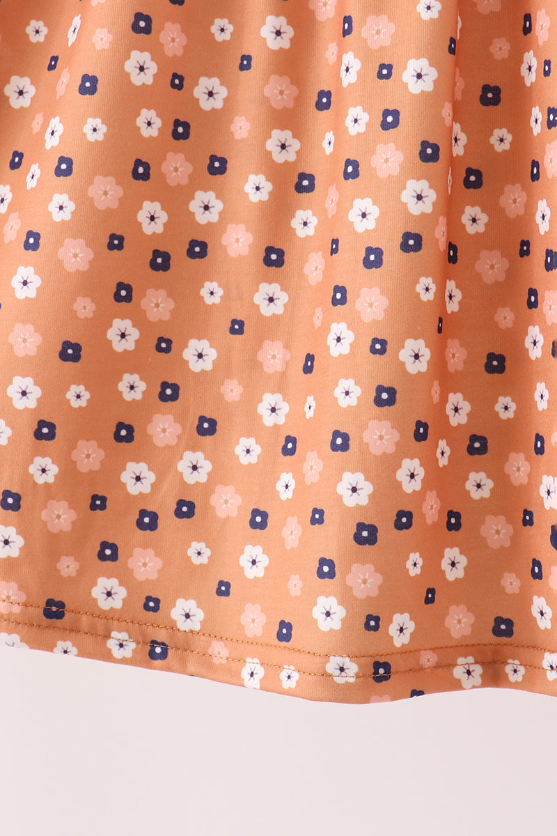 Fall Floral Print Dress