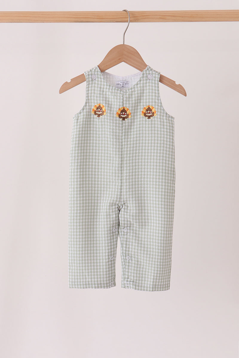 Beige Turkey Embroidery Gingham Jonjon